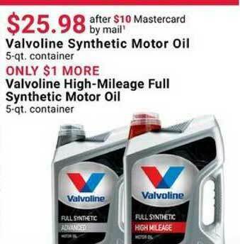 Pep Boys Valvoline Synthetic Motor Oil offer