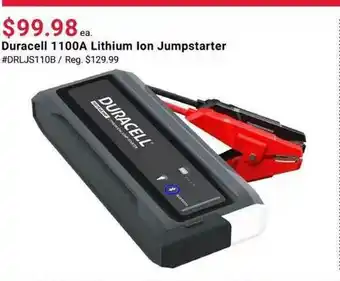 Pep Boys Duracell 1100a Lithium Ion Jumpstarter offer