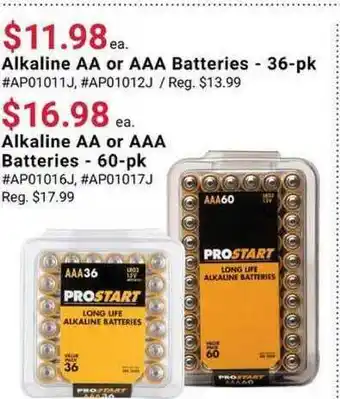 Pep Boys Alkaline Aa Or Aaa Batteries 36-pk Alkaline Aa Or Aa Batteries 60-pk offer