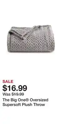 Kohl's The Big One Oversized Supersoft Plush Throw offer