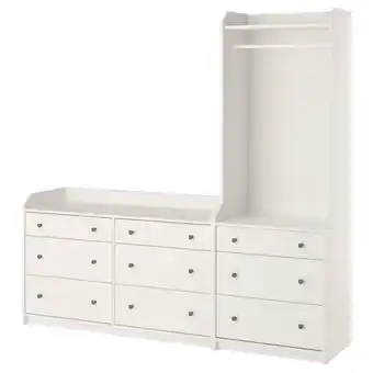 Ikea Hauga Storage combination, white, 81 7/8x78 3/8 offer