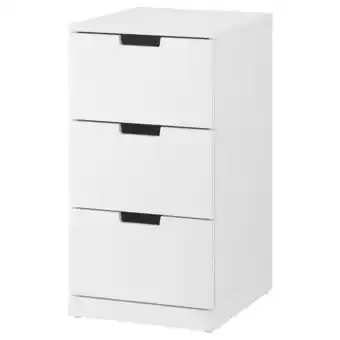 Ikea Nordli 3-drawer chest, white, 15 3/4x29 7/8 offer
