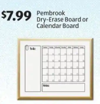 Aldi Pembrook Dry-Erase Board or Calendar Board offer
