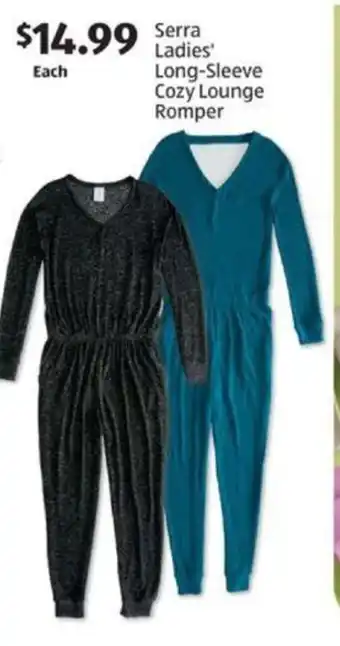 Aldi Serra Ladies' Long-Sleeve Cozy Lounge Romper offer