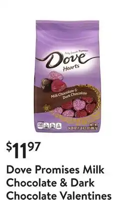 Walmart Dove Promises Milk Chocolate & Dark Chocolate Valentines Candy Chocolate Hearts offer