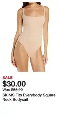 Nordstrom SKIMS Fits Everybody Square Neck Bodysuit offer