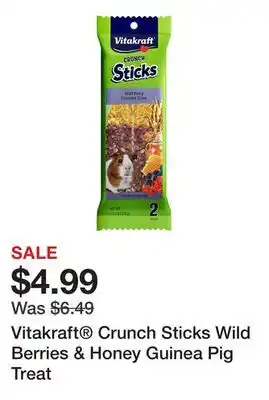 Petsmart Vitakraft Crunch Sticks Wild Berries & Honey Guinea Pig Treat offer