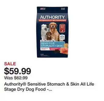 Petsmart Authority Sensitive Stomach & Skin All Life Stage Dry Dog Food - Salmon offer