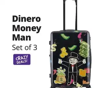 Ocean State Job Lot TUCCI Italy Dinero Money Man 3-Piece (20, 24, 28) Luggage Set offer