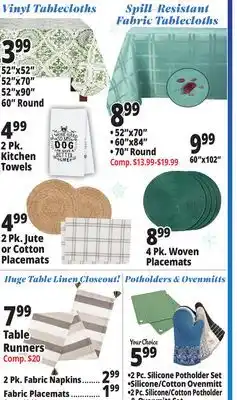 Ocean State Job Lot Table & Kitchen Linens offer