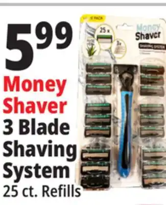 Ocean State Job Lot Money Shaver 3 Blade Shaving System offer