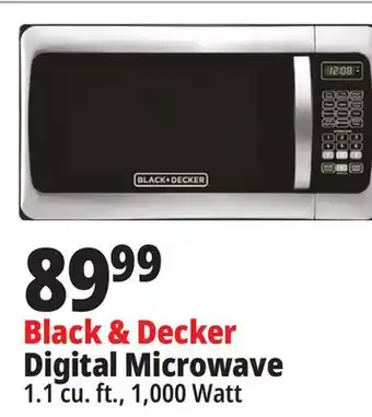 Ocean State Job Lot Black + Decker 1000W Stainless Steel Microwave Oven offer