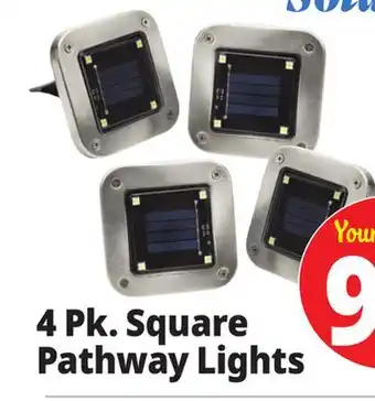 Ocean State Job Lot Square Solar Pathway Lights, 4 Pack offer