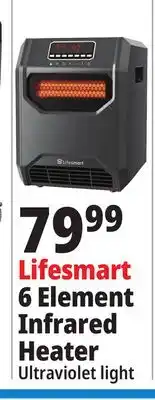 Ocean State Job Lot Lifesmart 6 Element Infrared Heater offer