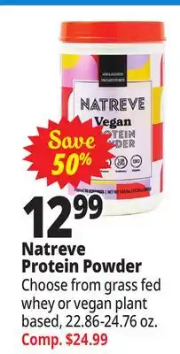 Ocean State Job Lot Natreve Protein Powder offer