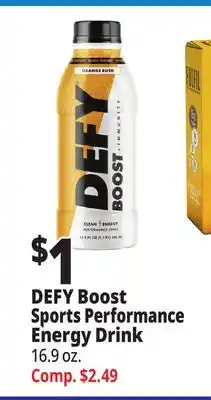 Ocean State Job Lot DEFY Boost Sports Performance Energy Drink offer