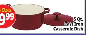 Ocean State Job Lot 5 Qt. Cast Iron Casserole Dish offer