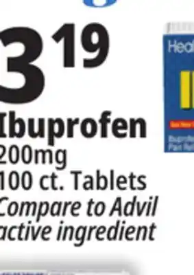 Ocean State Job Lot Ibuprofen 200 mg Tablets, 100 Count offer
