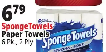Ocean State Job Lot SpongeTowels Paper Towels, 6 Count offer