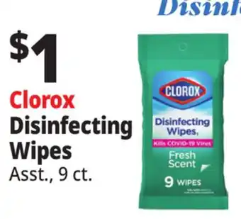 Ocean State Job Lot Clorox Disinfecting Wipes offer