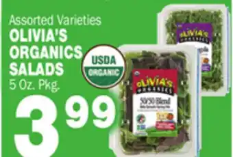 Bravo Supermarkets OLIVIA'S ORGANICS ORGANICS SALADS offer