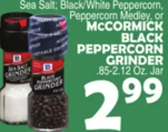 Bravo Supermarkets MCCORMICK BLACK PEPPERCORN GRINDER offer