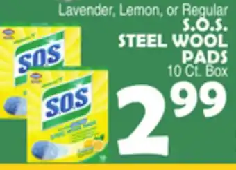 Bravo Supermarkets S. O. S. STEEL WOOL PADS offer