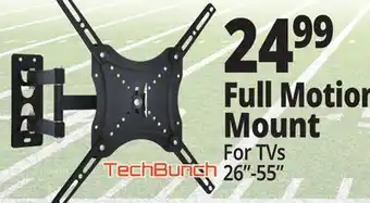 Ocean State Job Lot TechBunch Full Motion Universal Small TV Wall Mount offer