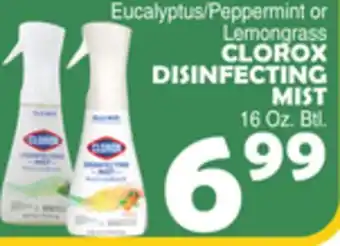 Bravo Supermarkets CLOROX DISINFECTING MIST offer