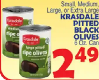 Bravo Supermarkets KRASDALE PITTED BLACK OLIVES offer