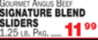 Bravo Supermarkets GOURMET ANGUS BEEF SIGNATURE BLEND SLIDERS offer