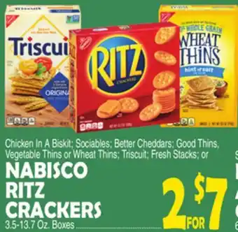 Bravo Supermarkets NABISCO RITZ CRACKERS offer