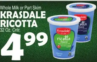 Bravo Supermarkets KRASDALE RICOTTA offer