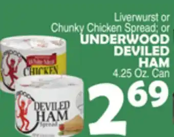 Bravo Supermarkets UNDERWOOD DEVILED HAM offer