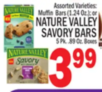 C Town NATURE VALLEY SAVORY BARS 5 Pk.. 89 Oz. Boxes offer