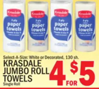 C Town KRASDALE JUMBO ROLL TOWELS offer