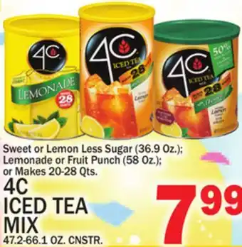 C Town 4C ICED TEA MIX 47.2-66.1 OZ. CNSTR offer