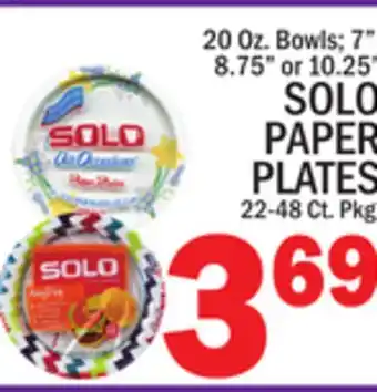 C Town SOLO PAPER PLATES offer