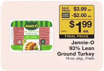 Fairway Store Market Jennie-O 93% Lean Ground Turkey offer