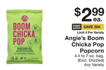 Fairway Store Market Angie's Boom Chicka Pop Popcorn offer