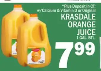 C Town KRASDALE ORANGE JUICE offer