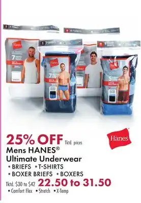 Boscov's Mens HANES Ultimate Underwear offer