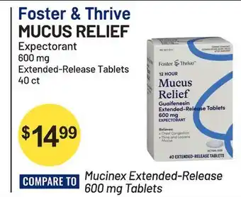 Health Mart Foster & Thrive MUCUS RELIEF offer