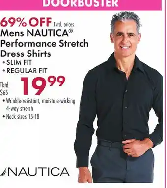 Boscov's Mens NAUTICA Performance Stretch Dress Shirts offer