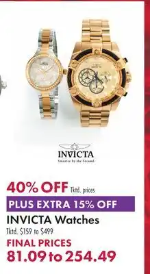 Boscov's INVICTA Watches offer