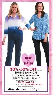 Boscov's SPRING FASHION & CLASSIC SEPARATES offer