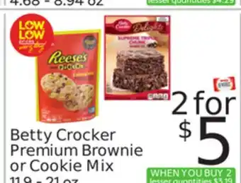 Weis Markets Betty Crocker Premium Brownie or Cookie Mix offer