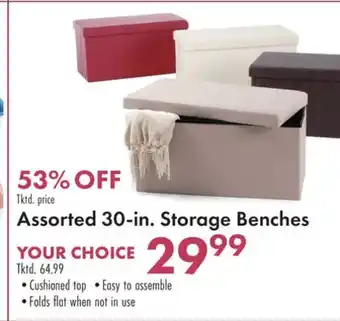 Boscov's Assorted 30-in. Storage Benches offer