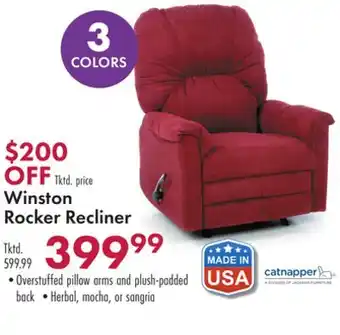 Boscov's Winston Rocker Recliner offer