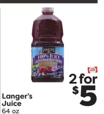 Weis Markets Langer's Juice offer
